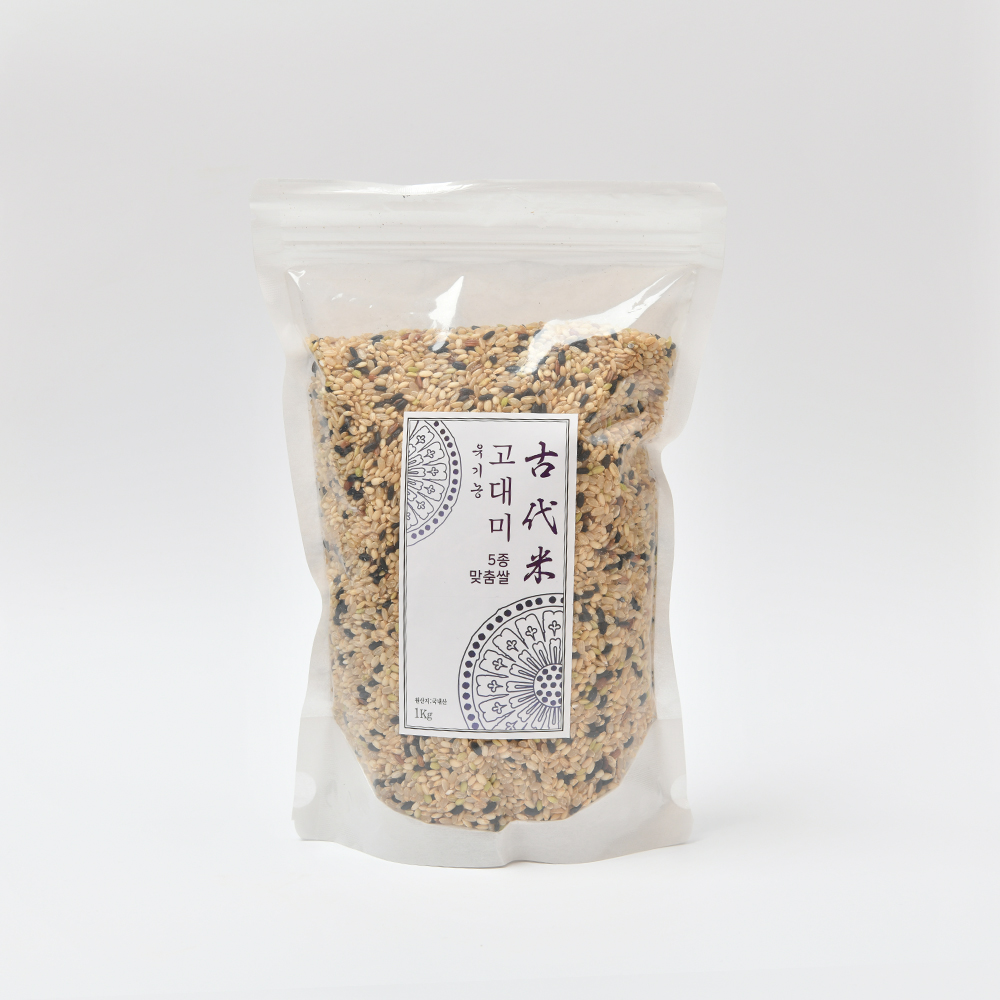 [남도드림] 정남진아카데미 유기농 21년도 햅쌀 현미 맞춤쌀 1kg(5종혼합)